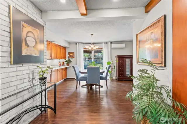 View into dining room