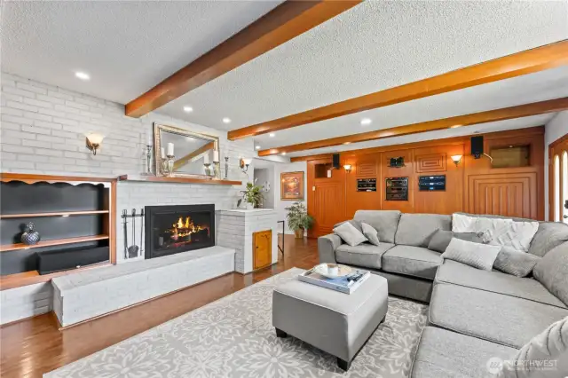Living room with fireplace