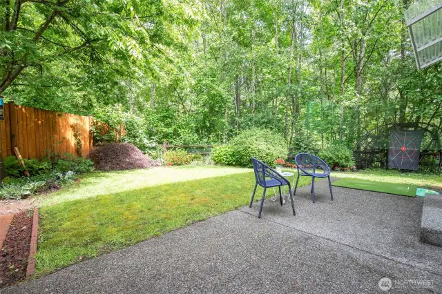 Fully Fenced Backyard.