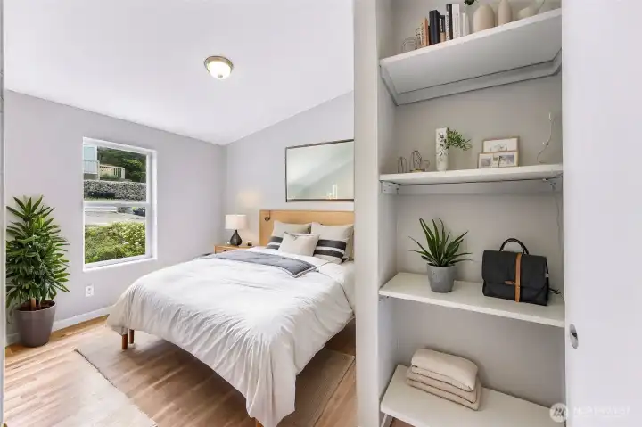 Virtually staged 3rd bedroom