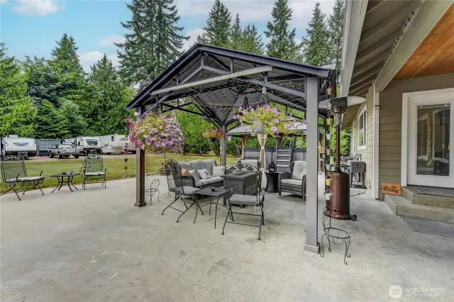 Both gazebos included