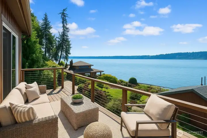 Virtually Staged Timbertek Wrap-Around Deck.