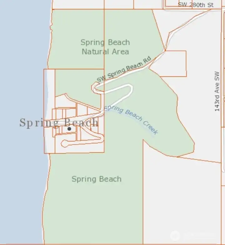 Spring Beach is surrounded by 45.8+ acres of preserve land.