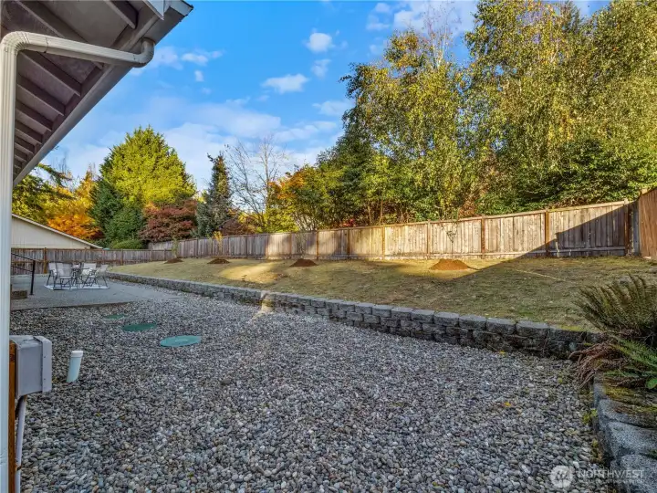 Easy to maintain yard.