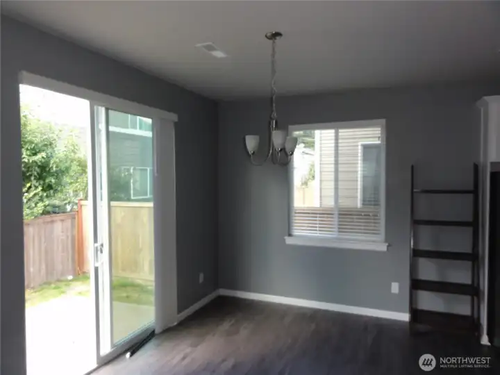 Eating area to patio.