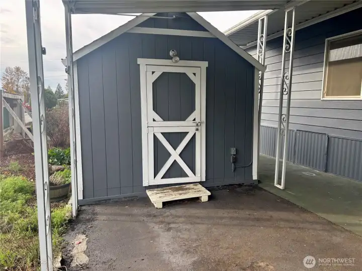10x14 shed with power.