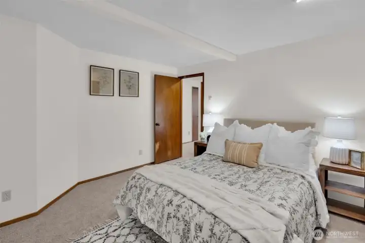 Large bedroom with double closets