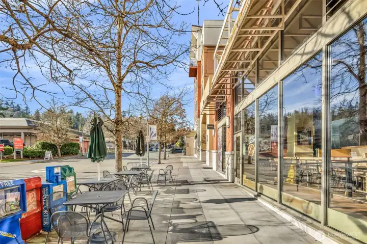 A couple of blocks to the heart of downtown Mercer Island.