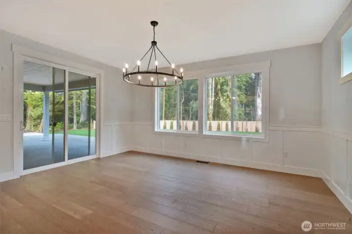 Dining room with access to back patio