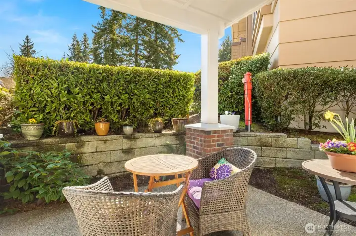 Private garden patio