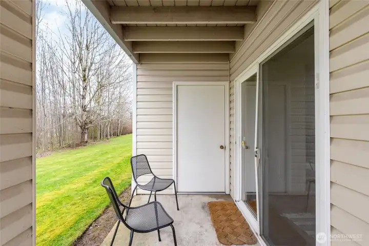 Great covered back patio