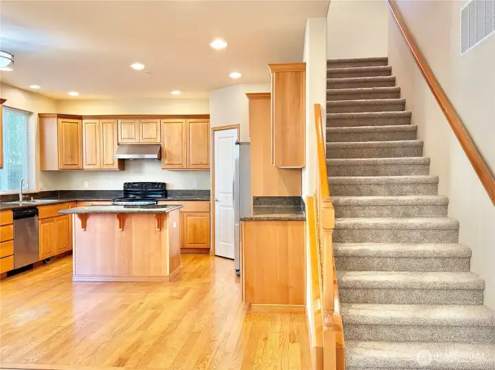 Kitchen and stairs