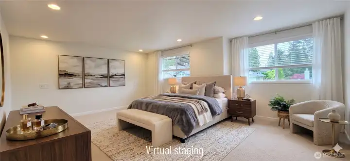 Primary bedroom (virtually staged).