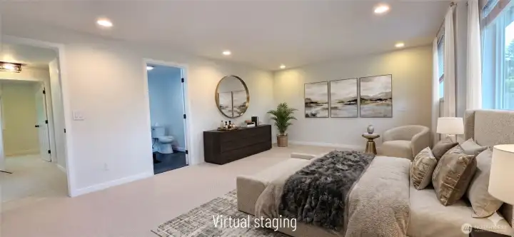 Primary bedroom (virtually staged).