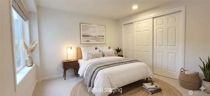 Fourth bedroom (virtually staged).