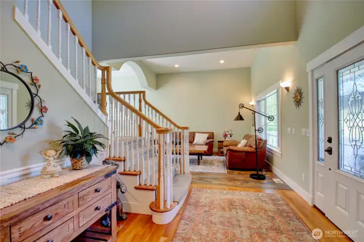 Welcoming entryway looking toward living room # 1 (of 2)