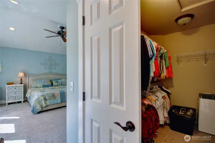 A portion of the walk-in closet, 2nd closet across the hall