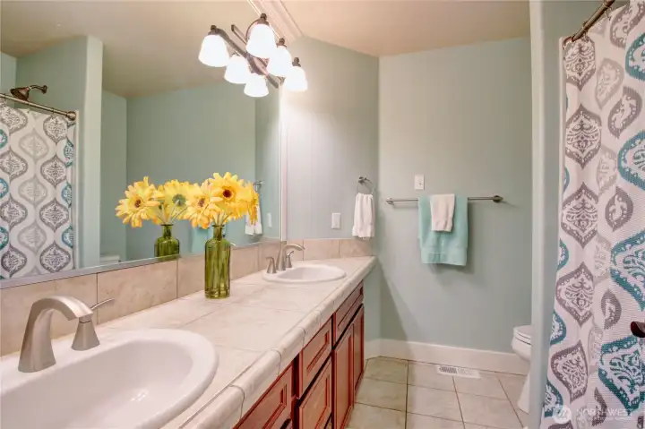 Upstairs guest bathroom
