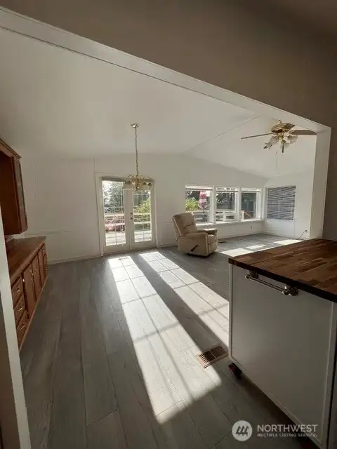 Dining room with built in hutch for extra storage