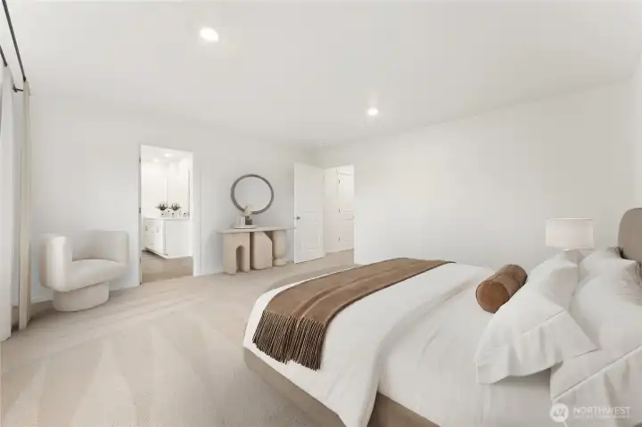 Make your primary bedroom design dreams come true with all this space. Virtually Staged. For representational purposes ONLY. Elevation, Location, and Colors WILL vary. Make your primary bedroom design dreams come true with all this space. Virtually Staged. For representational purposes ONLY. Elevation, Location, and Colors WILL vary.