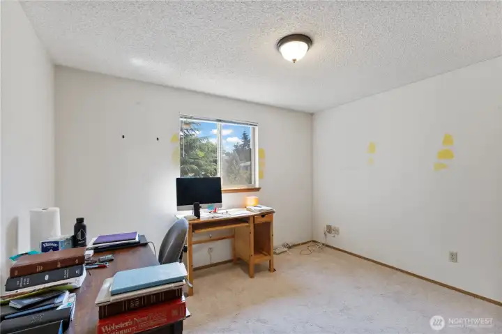 Bedroom 3 upstairs, currently used as office