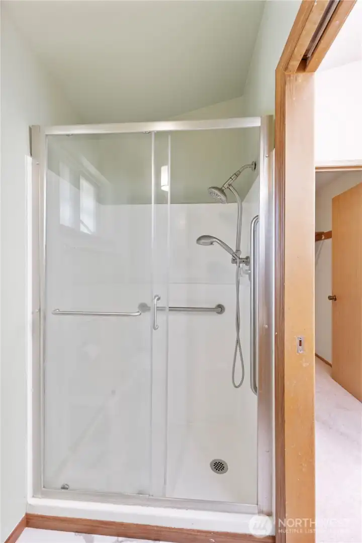 Primary walk-in shower