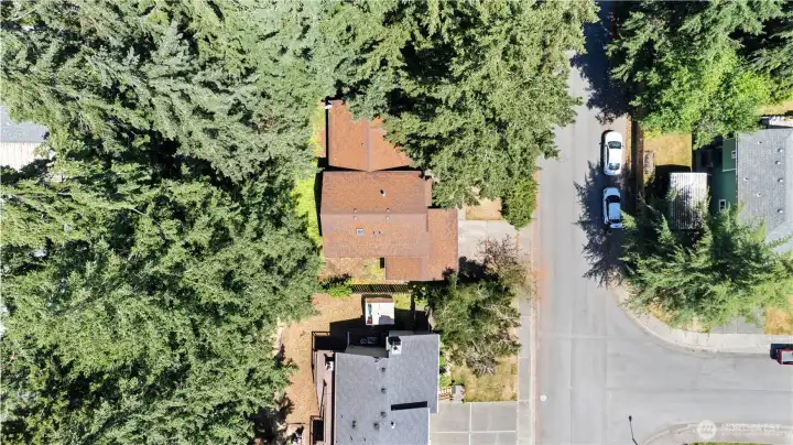 Ariel view of home