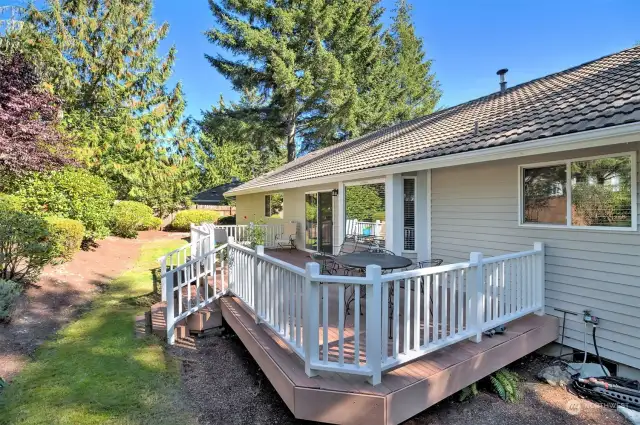 Back deck and yard.