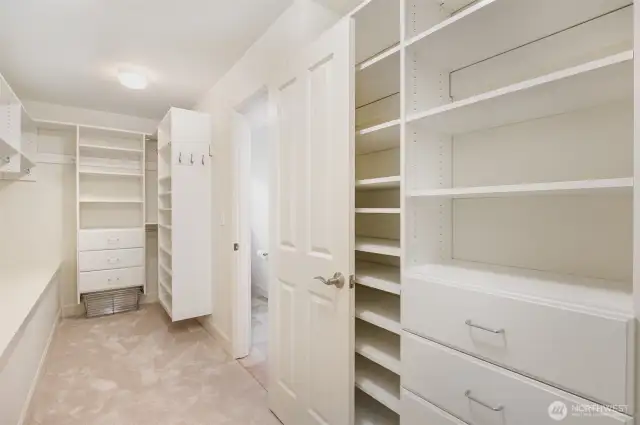 Organized walk-closet.