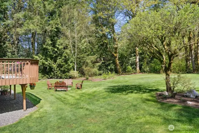 Large backyard allows space for all the fun things you want to do!