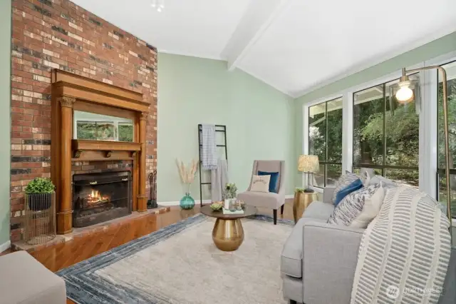 Living room greets you as you enter the home