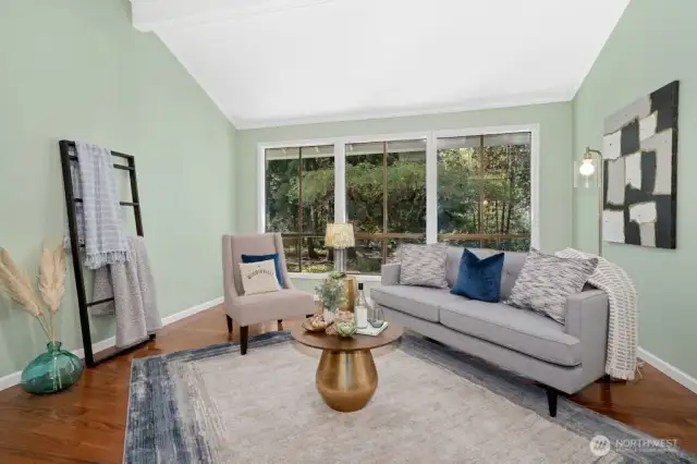 Large windows allow lots of natural light in