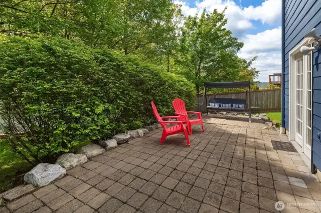 Patio off of the rec room.