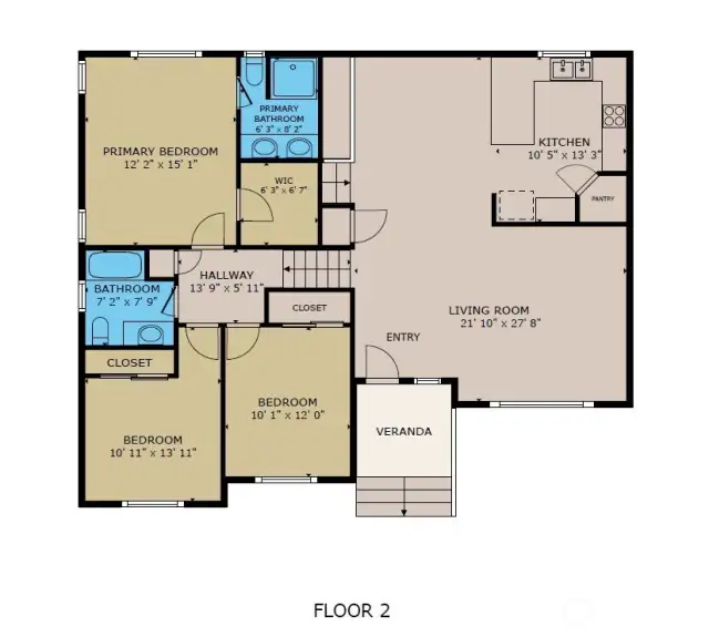 Main level and upstairs.
