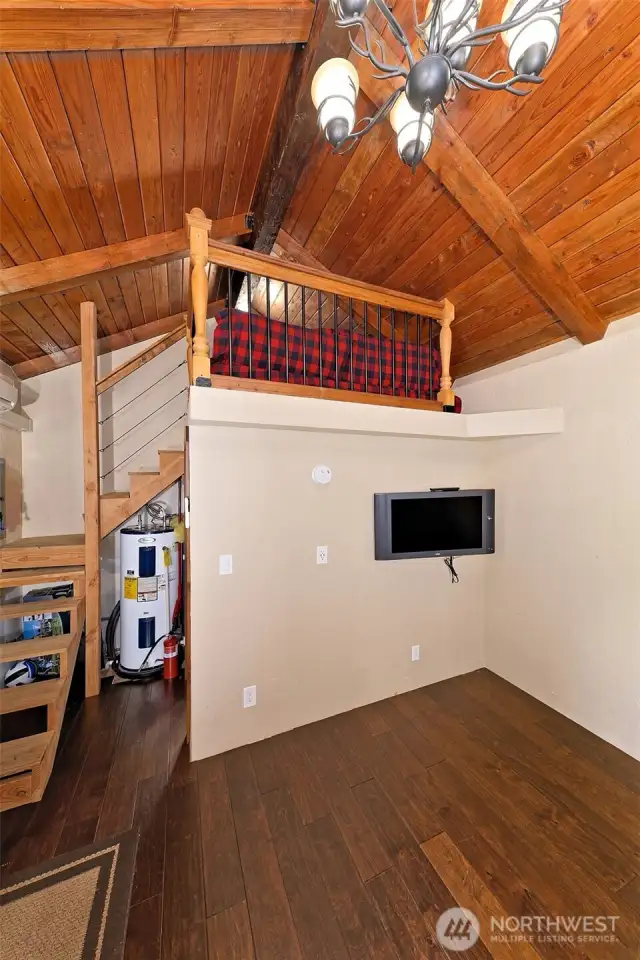 Stairs to a cool sleeping loft