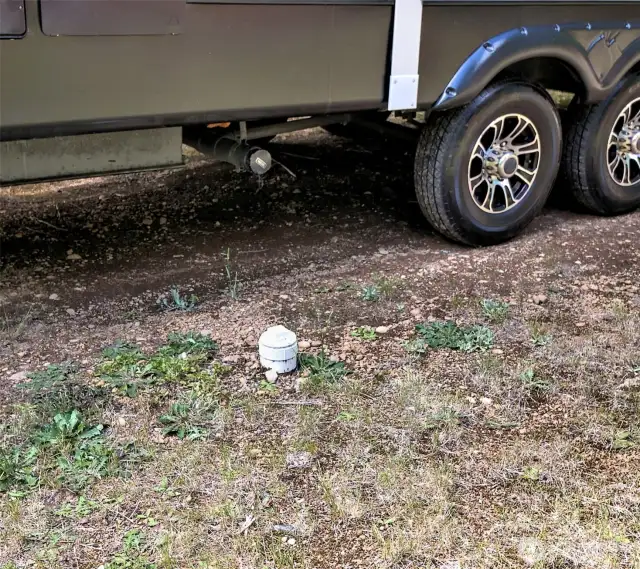 RV dump tied into septic system for one of the RV Spots