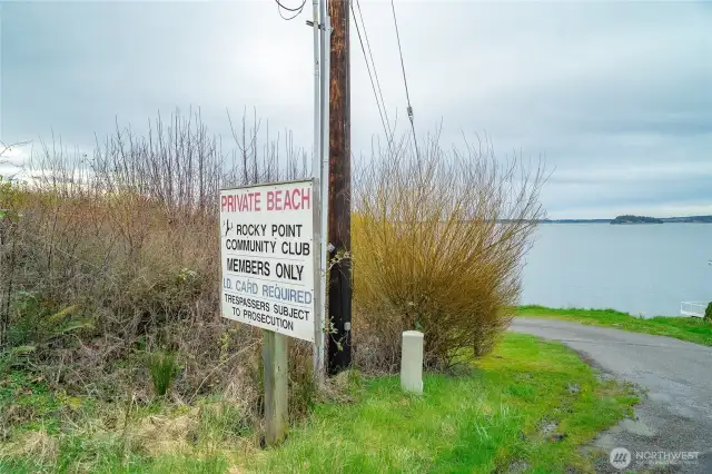 Rocky Point private beach & boat launch