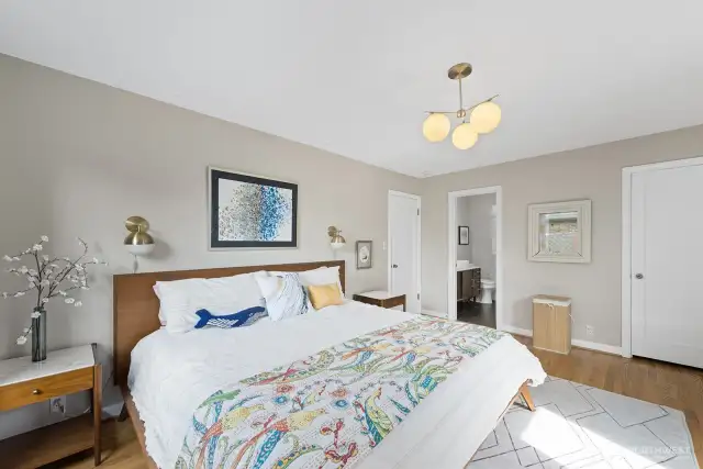 Primary bedroom with en-suite bath.