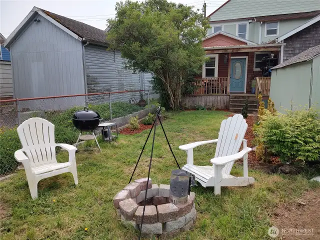 Back yard room for outdoor activities.