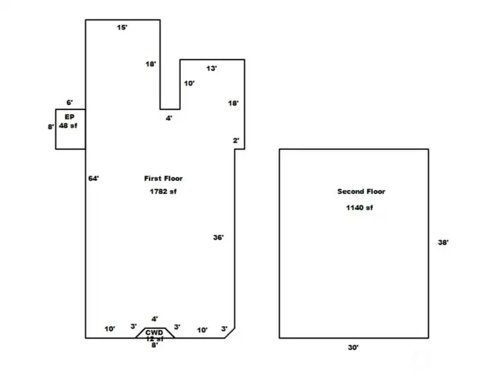 Floor Plan including 3 Units