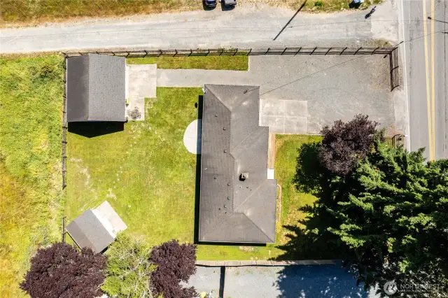 Convenient location, trees for privacy & shade. Split rail fence.