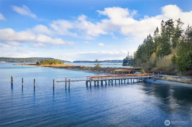 Beach and dock at Kala Point