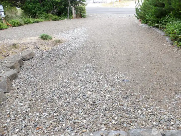 Exiting the property.