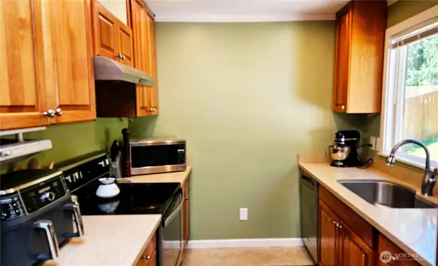 Natural stained cabinets