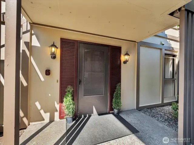 Private exterior entrance to your new home.