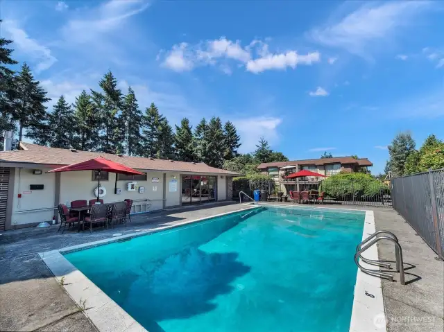 Community offers a pool and clubhouse perfect for gatherings and leisure.