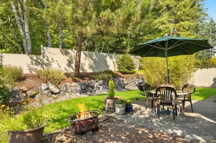 Beautifully landscaped backyard