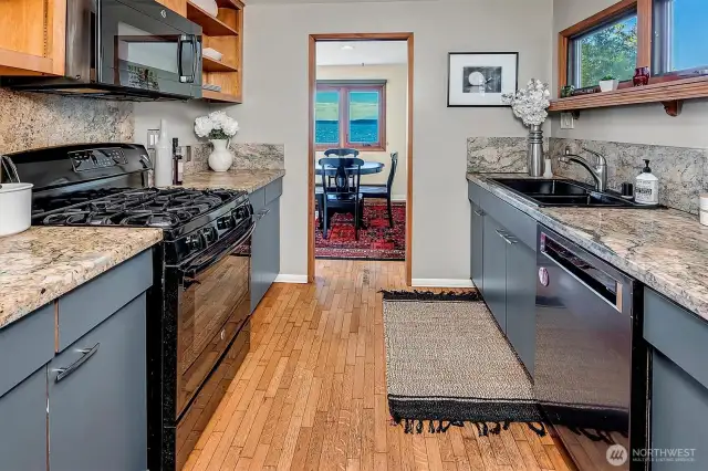 Kitchen with granite counters
