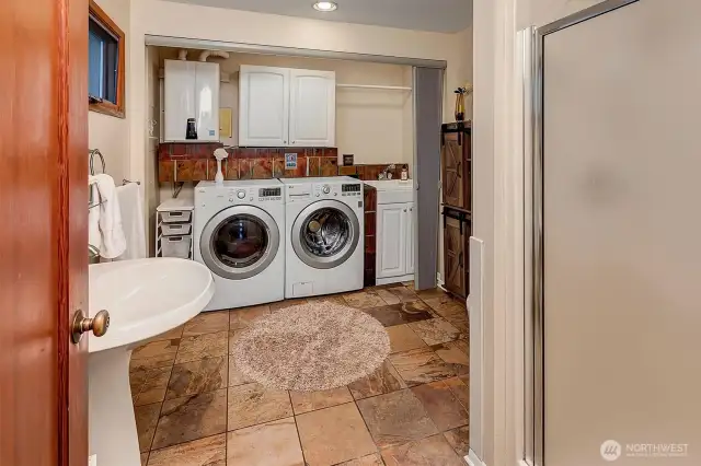 ~main floor 3/4 bath and laundry