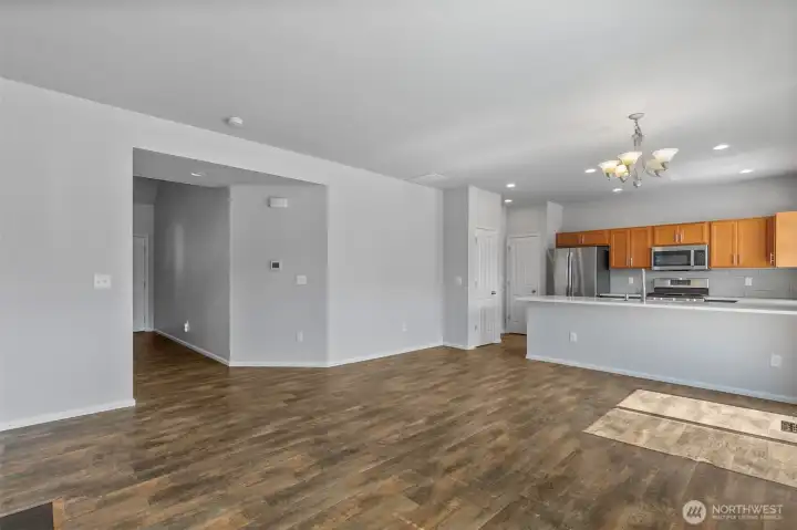 Another shot of the living room, taken before the staging was done. Imagine your furnishings here